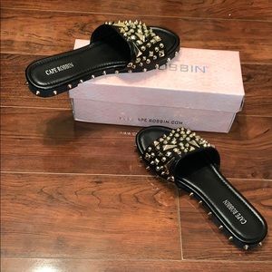 Gold stud sandals (accepting offers)